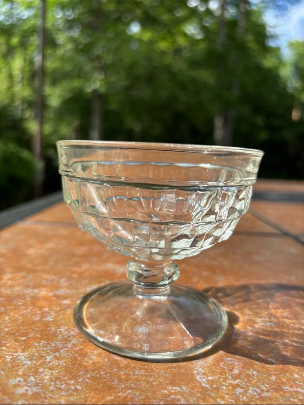 Indiana Glass Whitehall Pattern Clear Glass Dessert, Champagne  - Set of 4